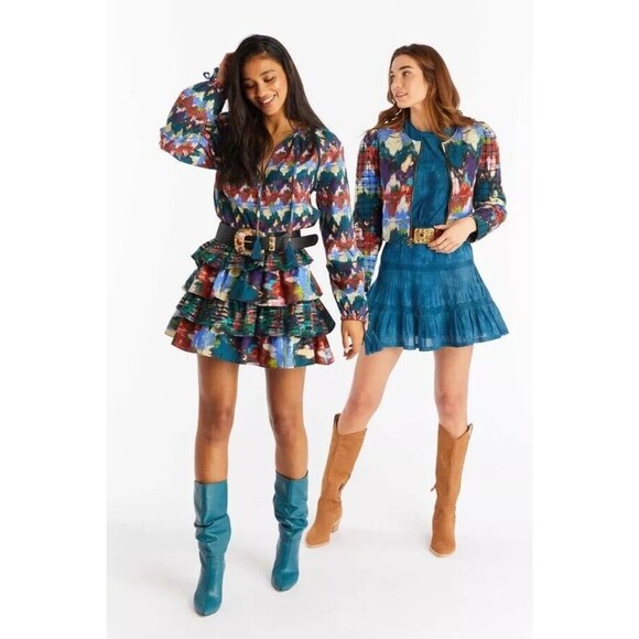 NWT Allison Pixie Mini Skirt - Multicolor Layered - Picture 3 of 9